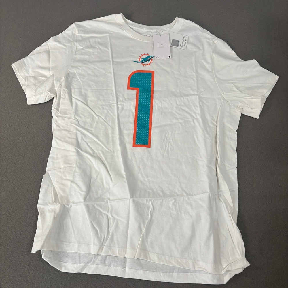 Nike Miami Dolphins Tua Tagovailoa T-Shirt Mens XXL White Football Tee 1